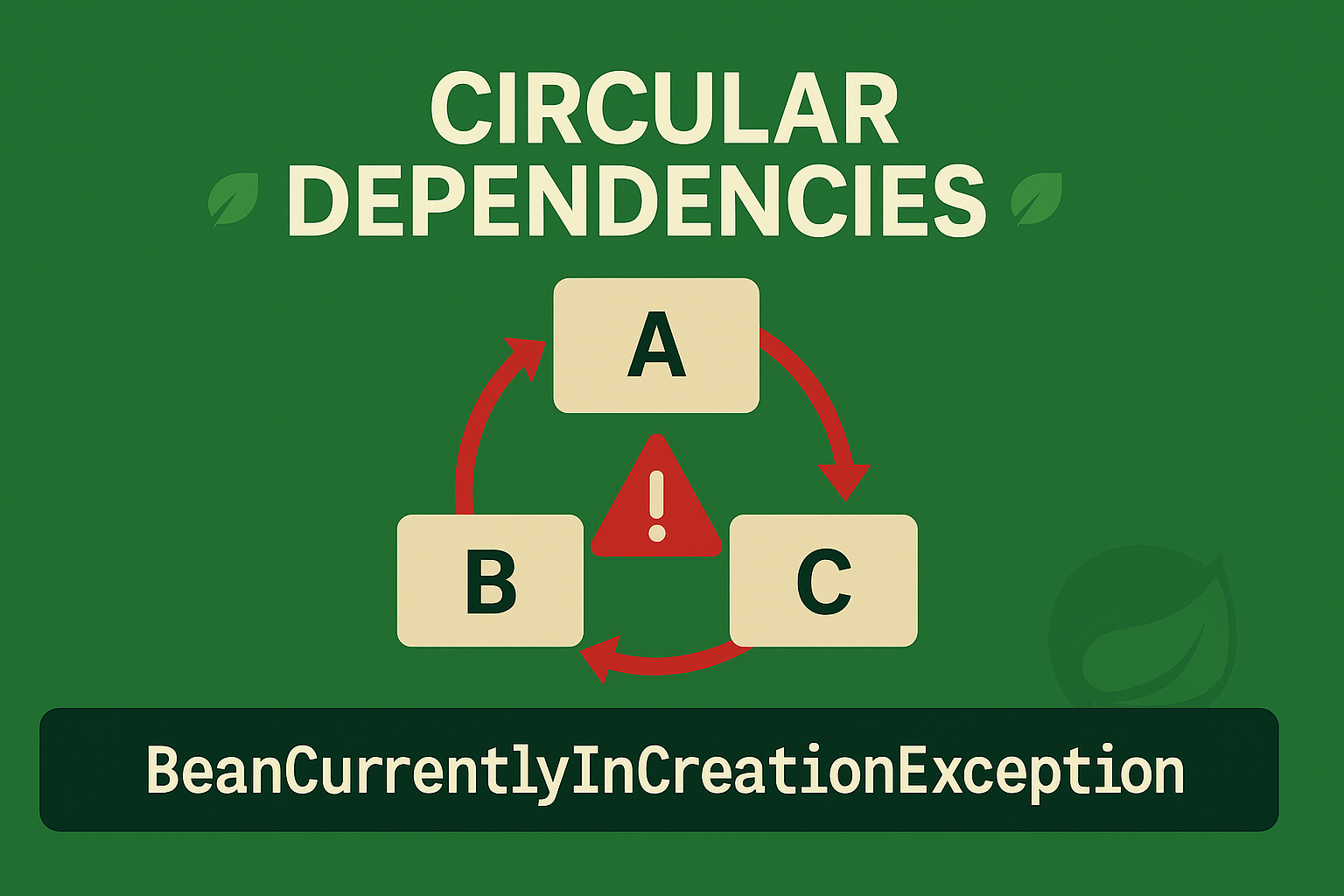 BeanCurrentlyInCreationException: Circular Dependencies in Spring