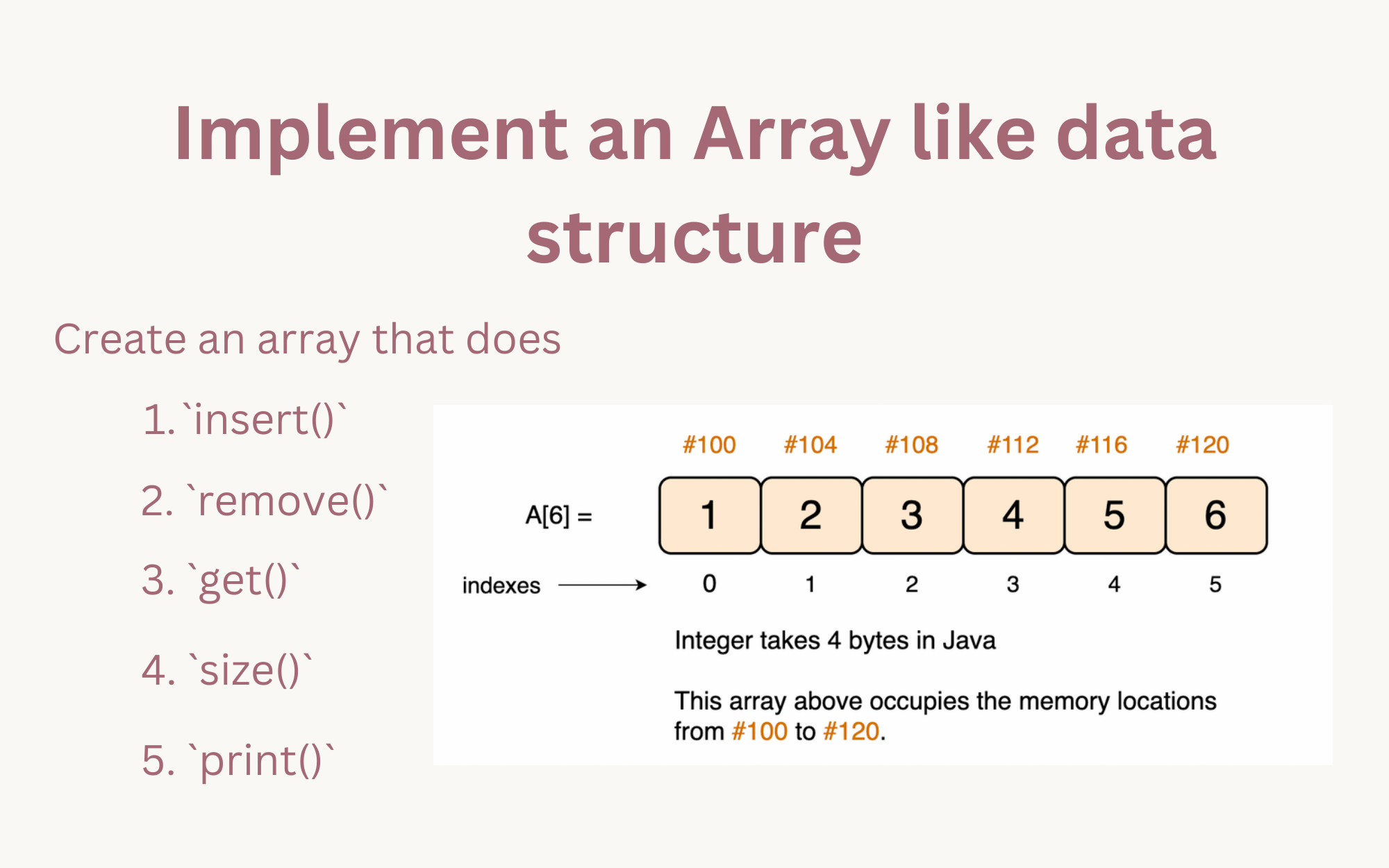 How To Construct An Array Like Data Structure 